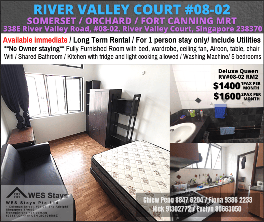 Condo Common Room for Rent in River Valley · 338E River Valley Road, 238370 · S$ 1,300/mo - Image 1 of 6