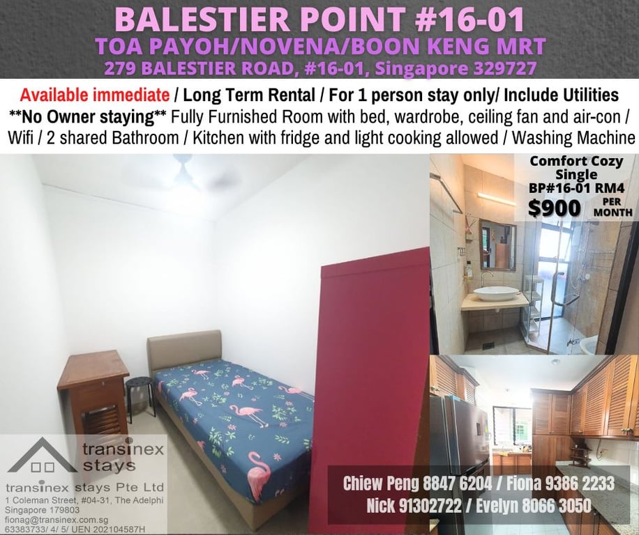 Condo Common Room for Rent in Novena · 279 Balestier Road, 329727 · S$ 1,250/mo - Image 2 of 10