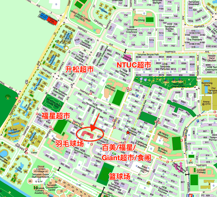 HDB Master Room for Rent in Tampines · 887 Tampines Street 81, 520887 · S$ 1,300/mo - Image 2 of 7