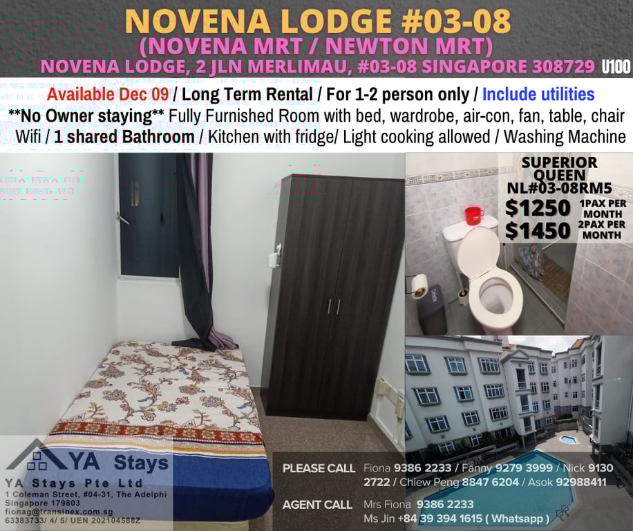 Condo Common Room for Rent in Novena · 2 Jalan Merlimau, 308729 · S$ 1,250/mo - Image 1 of 5