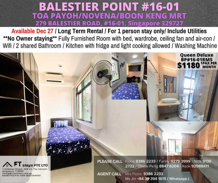 Condo Common Room for Rent in Novena · 279 Balestier Road, 329727 · S$ 1,180/mo - Image 1 of 5