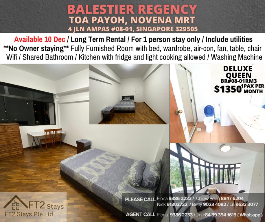 Condo Common Room for Rent in Novena · 4 Jalan Ampas, 329505 · S$ 1,350/mo - Image 1 of 8