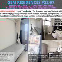 1 Lorong 5 Toa Payoh · Condo Common Room for Rent · Toa Payoh - Image 1 of 5 - Thumbnail