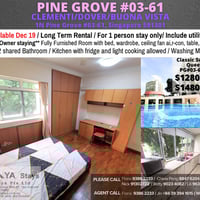 1N Pine Grove · Condo Master Room for Rent · Bukit Timah - Image 1 of 5 - Thumbnail