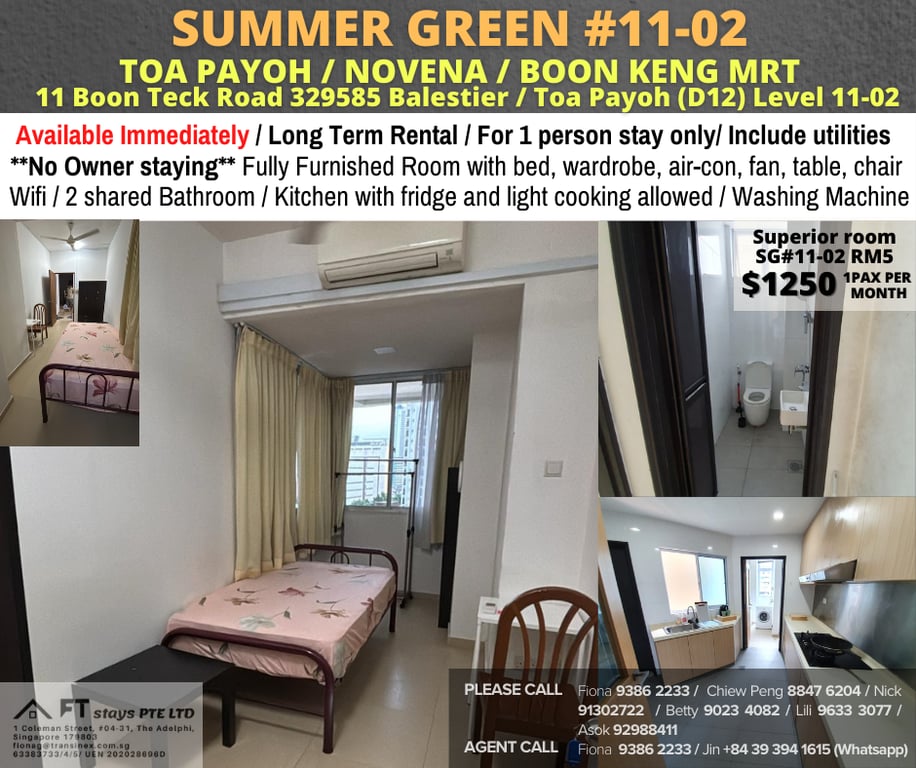 Condo Common Room for Rent in Novena · 11 Boon Teck Road, 329585 · S$ 1,250/mo - Image 1 of 5