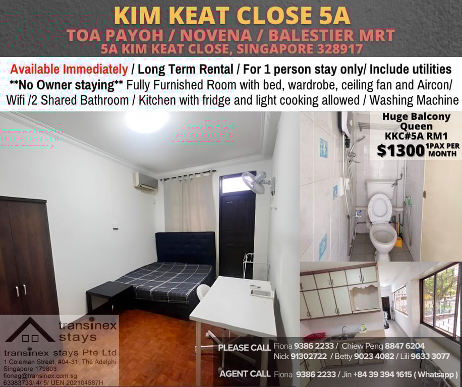 Condo Common Room for Rent in Novena · 5A Kim Keat Close, 328917 · S$ 1,300/mo - Image 1 of 5