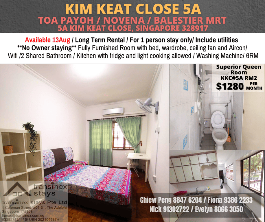 Condo Common Room for Rent in Novena · 5A Kim Keat Close, 328917 · S$ 1,280/mo - Image 1 of 4