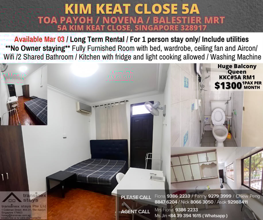 Condo Common Room for Rent in Novena · 5A Kim Keat Close, 328917 · S$ 1,300/mo - Image 1 of 5