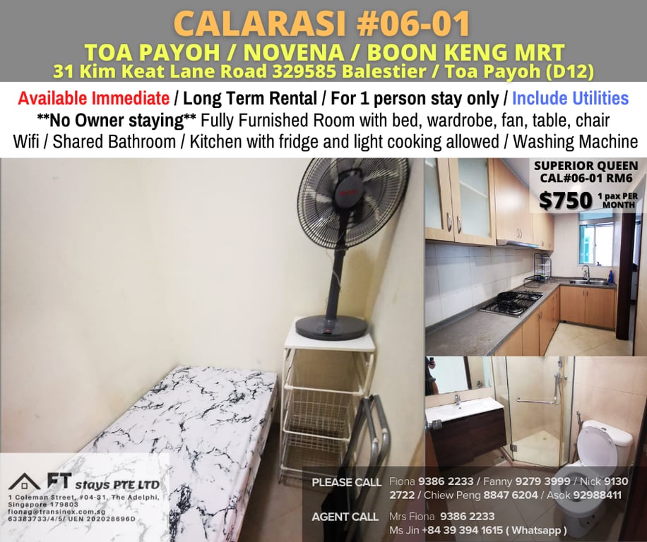 Condo Common Room for Rent in Novena · 31 Kim Keat Lane, 328882 · S$ 750/mo - Image 1 of 5