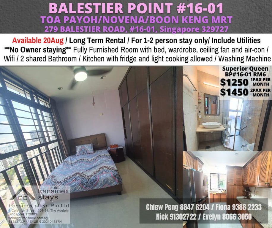 Condo Common Room for Rent in Novena · 279 Balestier Road, 329727 · S$ 1,250/mo - Image 1 of 10