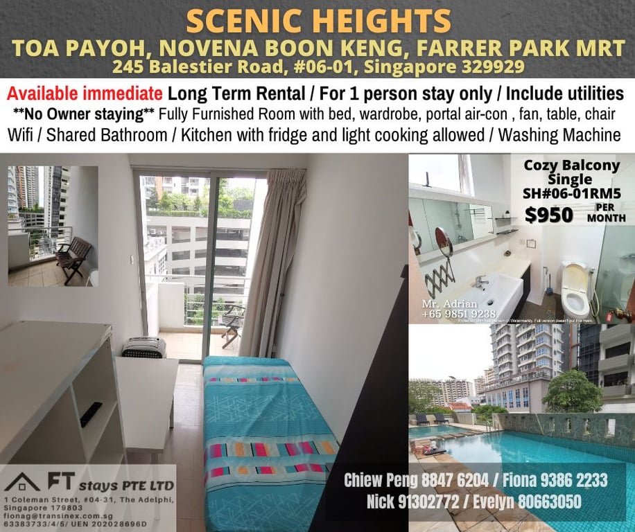 Condo Common Room for Rent in Novena · 245 Balestier Road, 329929 · S$ 950/mo - Image 1 of 4