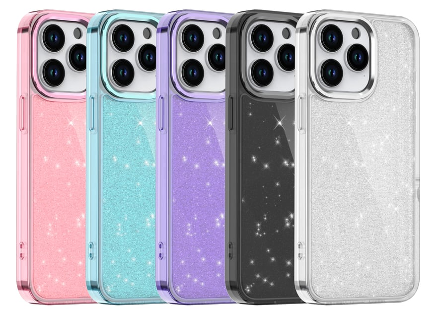 Samsung Galaxy A37 Fashion Hard Glitter Case Metallic Camera Frame & Buttons