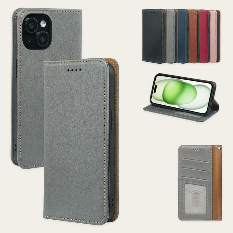 Samsung Galaxy J4 Plus Flip Wallet Case Lichi Grain Finish with Invisible Magnetic Closure & RFID Blocking