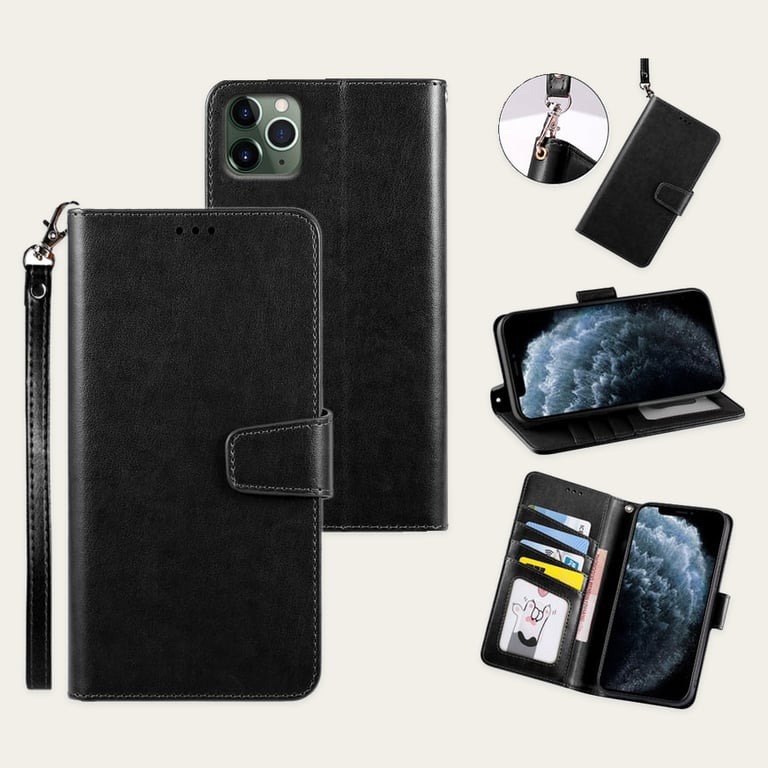 Samsung Galaxy J4 Plus Flip Wallet Case Top Grain Finish with 4 Card Slots