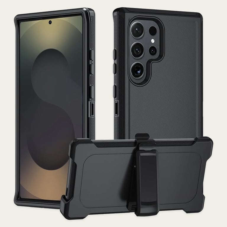 iPhone 6 Plus / 7 Plus / 8 Plus Triple Layer Otterbox Defender Style Case with 360° Rotating Belt Clip & Kickstand