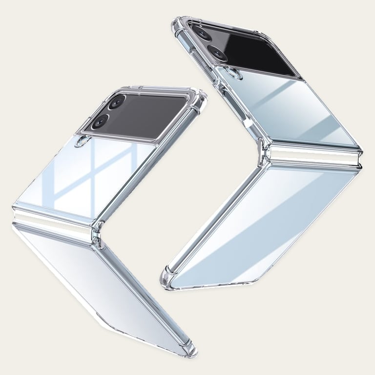 Samsung Galaxy Z Flip 5 Hybrid Clear Shockproof Case Hard Back+Soft Bumper Lasting Clarity