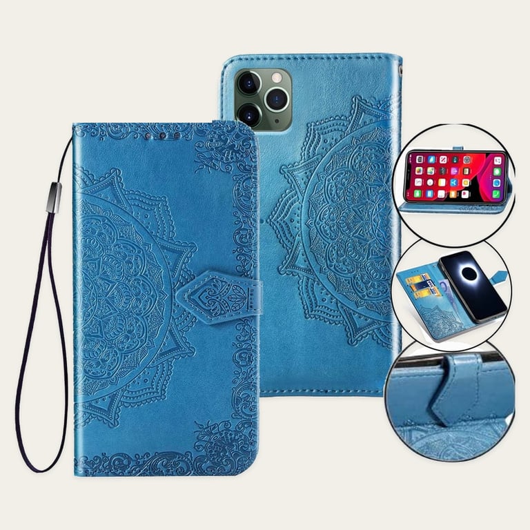 Google Pixel 7 Pro Flip Wallet Case Embossed Patterned Finish 3 Card Slots