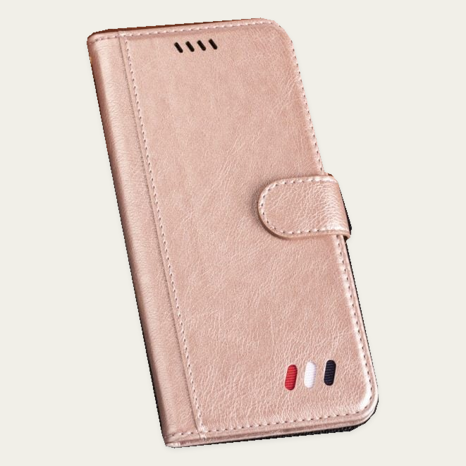 Samsung Galaxy J4 Plus Flip Wallet Case Lichi Grain Finish with 3 Card Slots