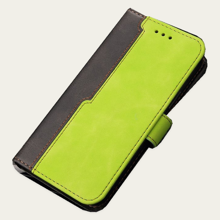 Samsung Galaxy J4 Plus Flip Wallet Case Suede Finish Collate Style w 3 Card Slots & Back Magnetic Closure