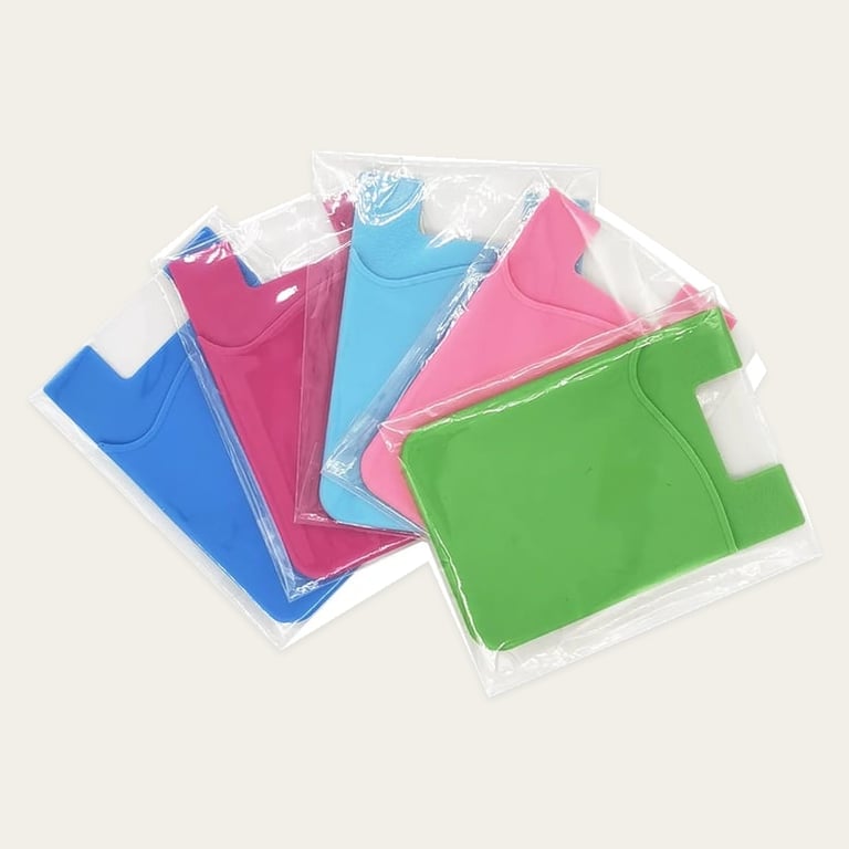 Silicone Adhesive Phone Card Holder Stick-on Wallet Pocket for Back of Phone