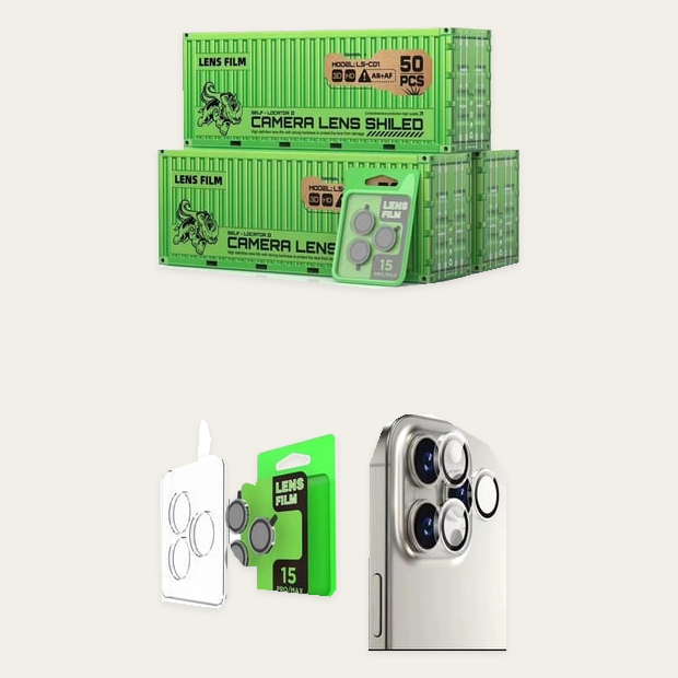 iPhone Air Individual Metal Camera Lens Protector with Alignment Frame