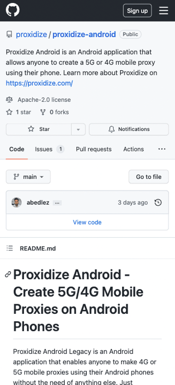 Proxidize Android Legacy GitHub Repository