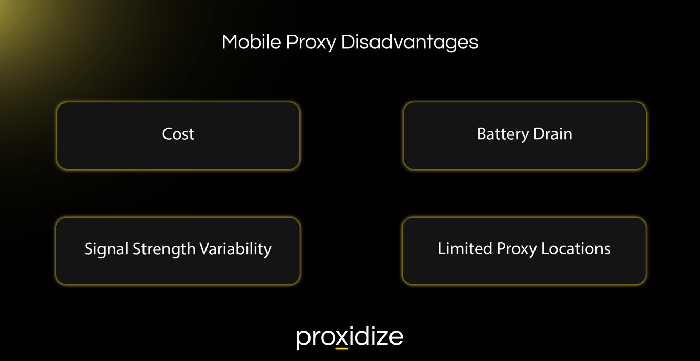 mobile proxy disadvantages