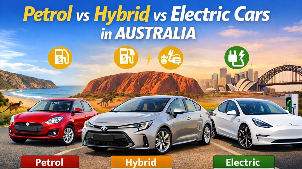 Featured image for Petrol vs Hybrid vs Electric Cars in Australia: Which Is Cheapest to Run?