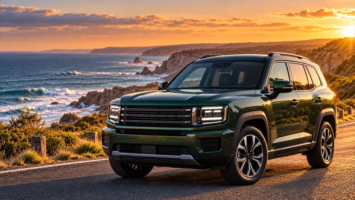 2027 GWM Haval H7 hybrid SUV on an Australian coastal road