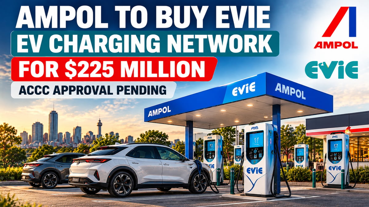 Featured image for Ampol agrees to buy the Evie charging network for $225 million
