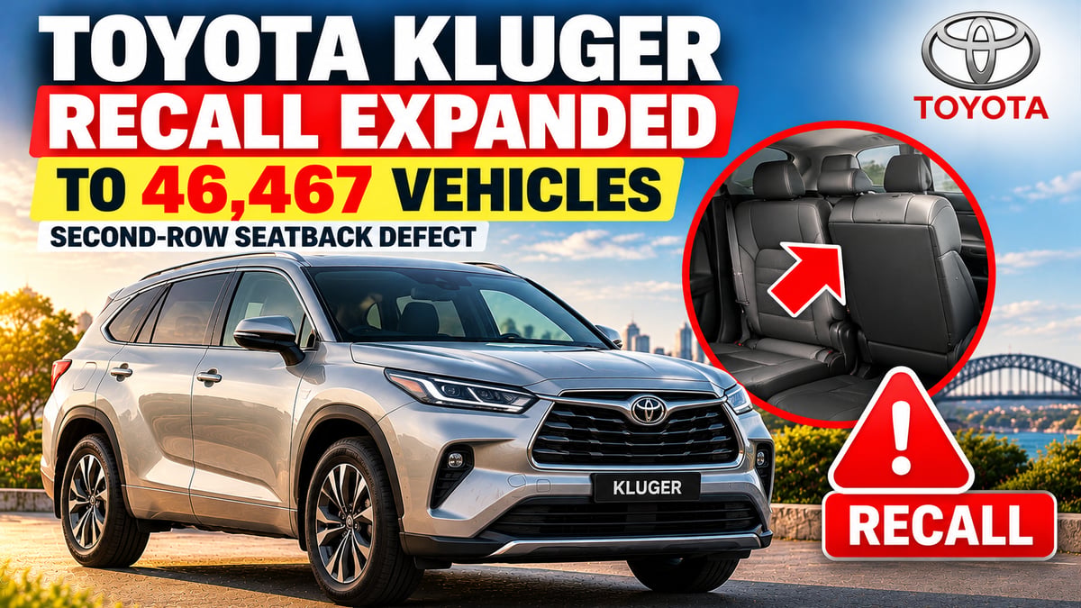 Featured image for Toyota expands Kluger recall to 46,467 vehicles over second-row seatback defect
