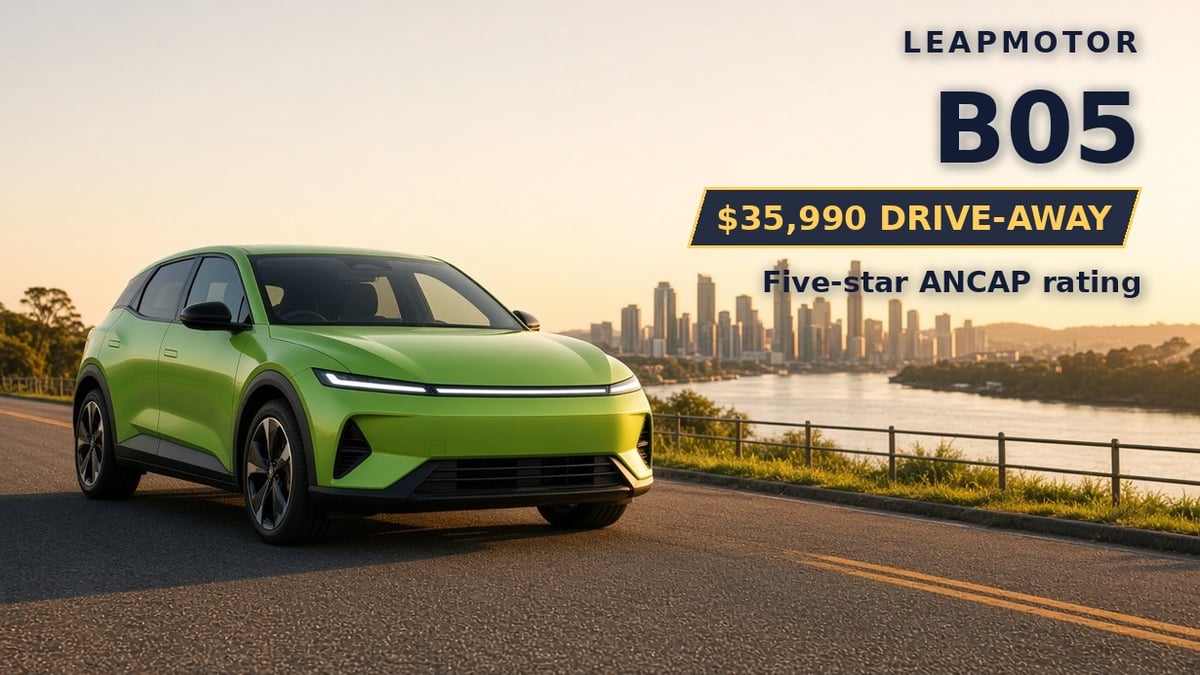 Leapmotor B05 electric hatch on sale in Australia from $35,990 drive-away