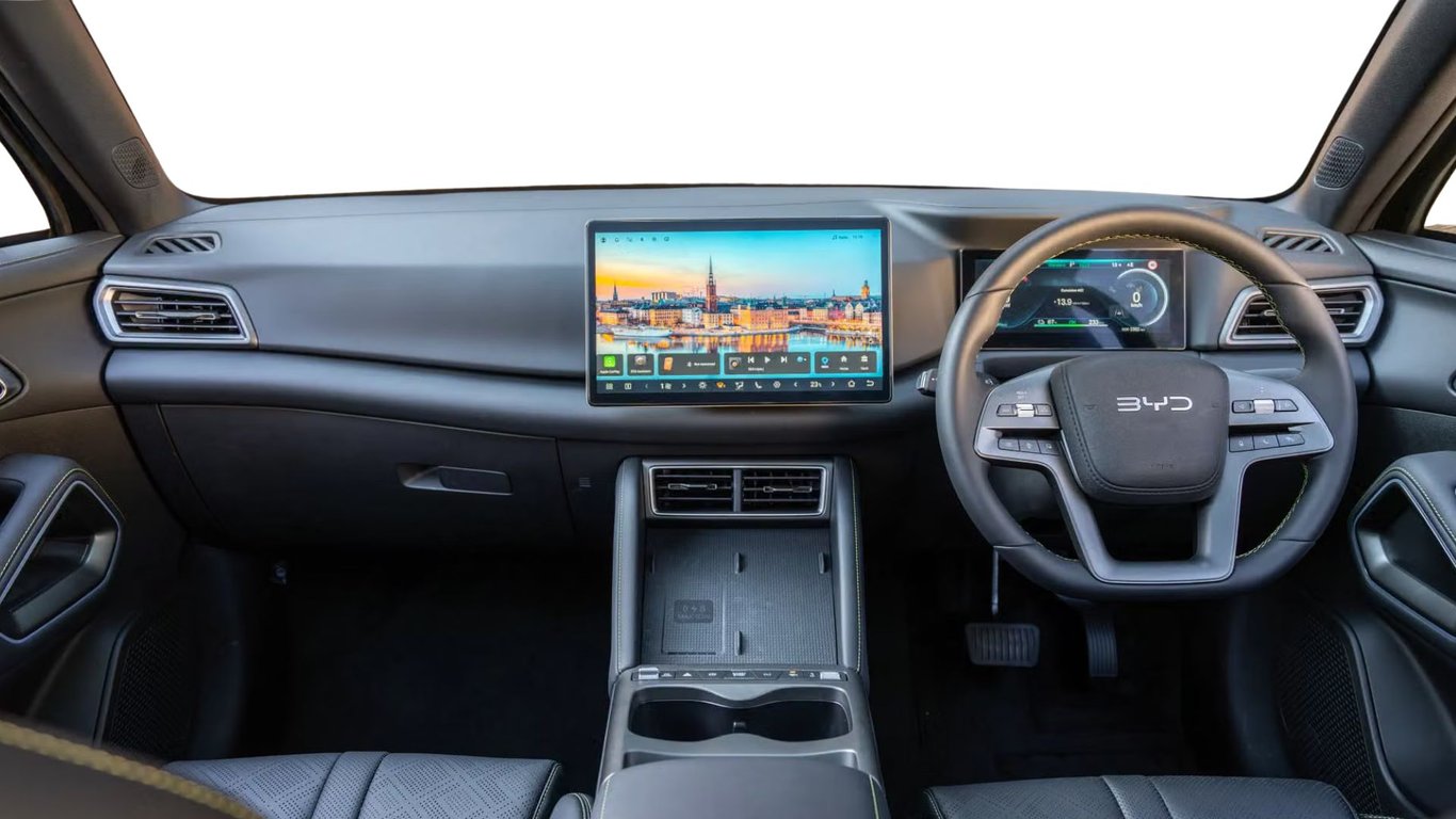 BYD Atto 2 DM-i right-hand-drive dashboard and touchscreen