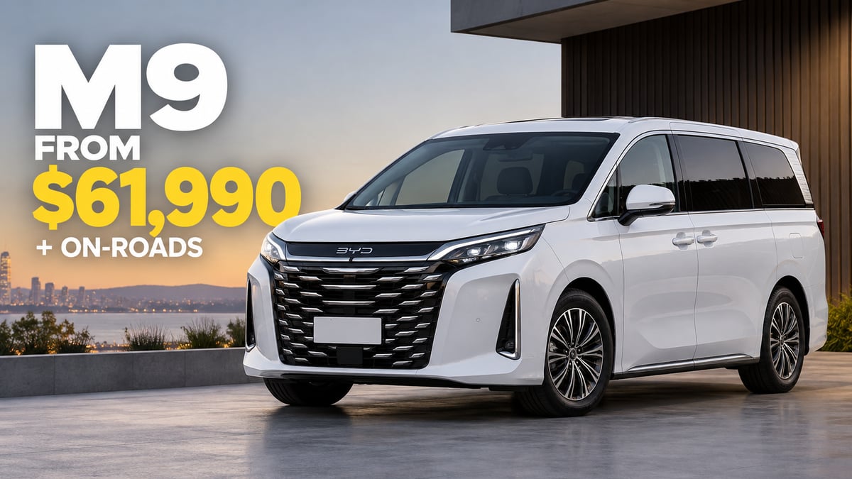 Featured image for BYD M9 plug-in hybrid priced from $61,990 in Australia