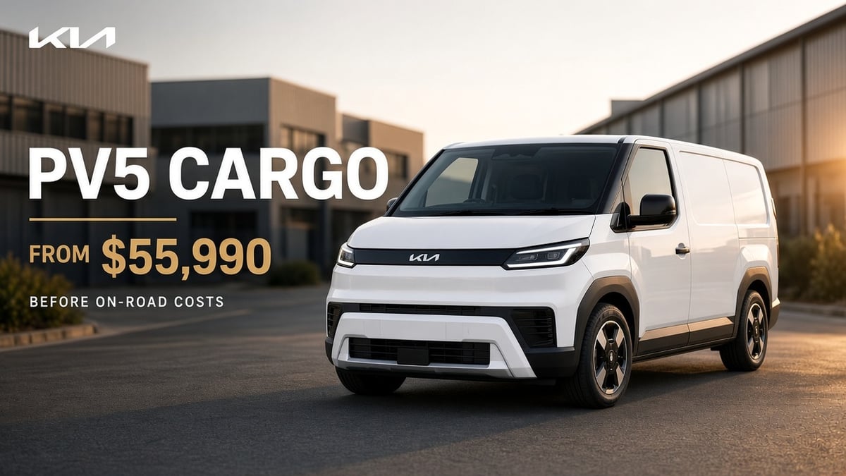 Kia PV5 Cargo electric van in Australia
