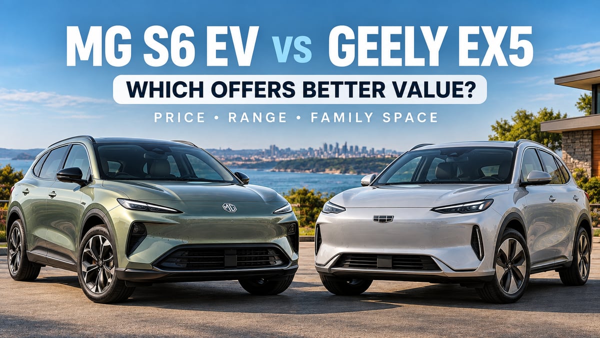 Featured image for MG S6 EV vs Geely EX5 Australia, Which Electric Family SUV Gives You More for Your Money?