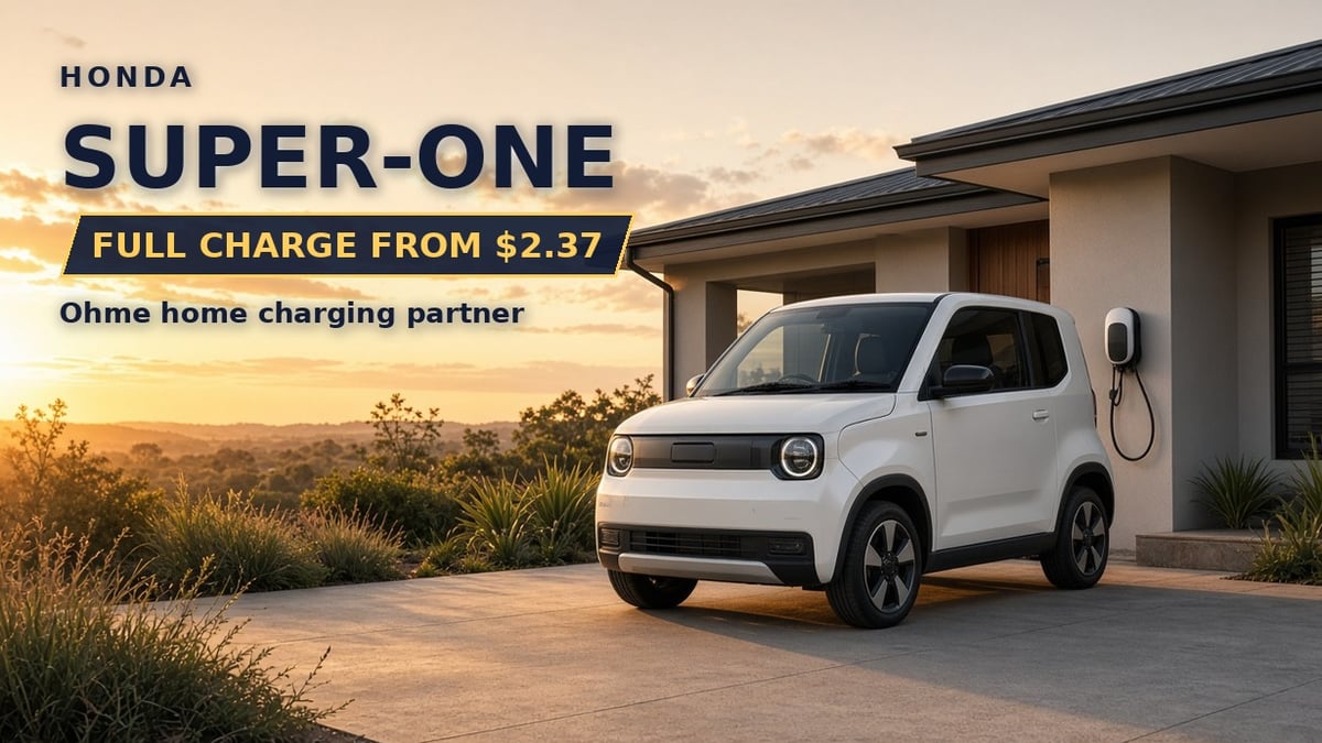 Honda Super-One small EV with Ohme home charging in Australia