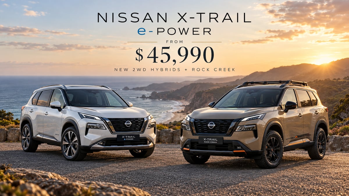 Nissan X-TRAIL e-POWER Now From $45,990 With New 2WD Hybrids and Rock Creek