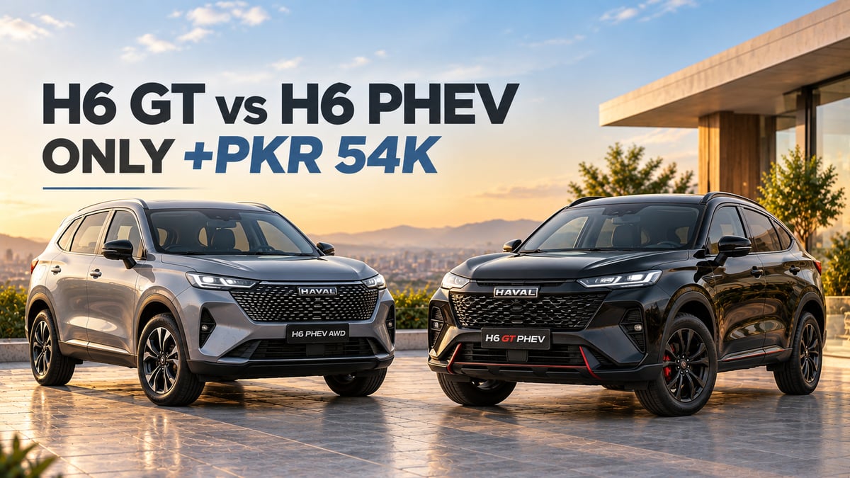 Featured image for Haval H6 GT PHEV vs H6 PHEV AWD: Is PKR 54,000 More Worth It?