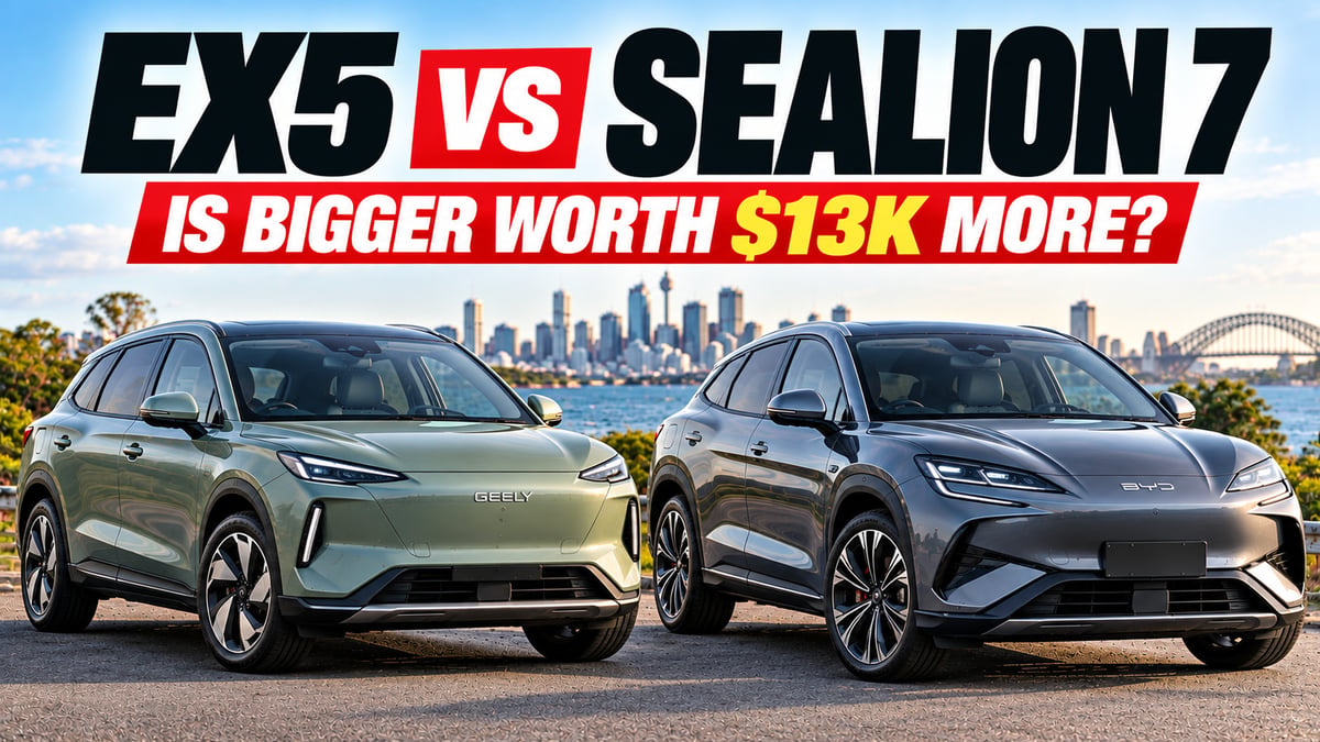 Featured image for Geely EX5 vs BYD Sealion 7 Australia 2026, Is the Bigger SUV Worth Paying More For?