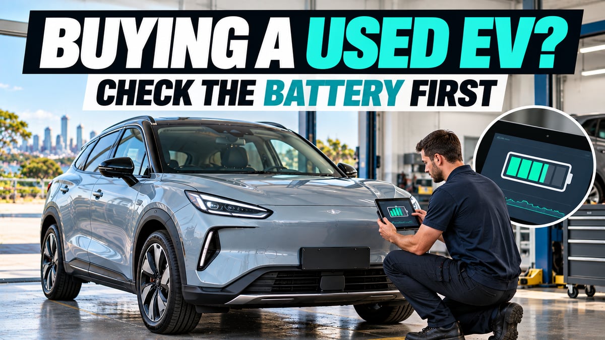 Featured image for Buying a Used Electric Car in Australia, Battery Health, Warranty and Inspection Guide