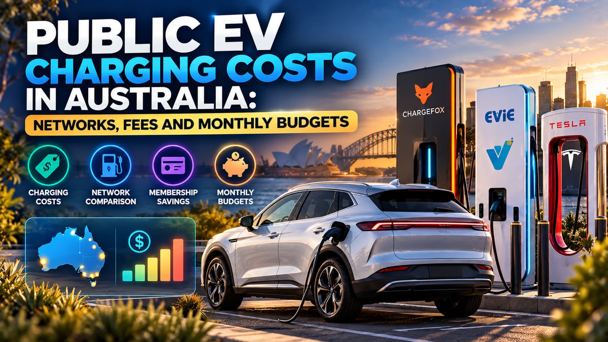 Public EV Charging Costs Australia: Networks, Fees & Budgets