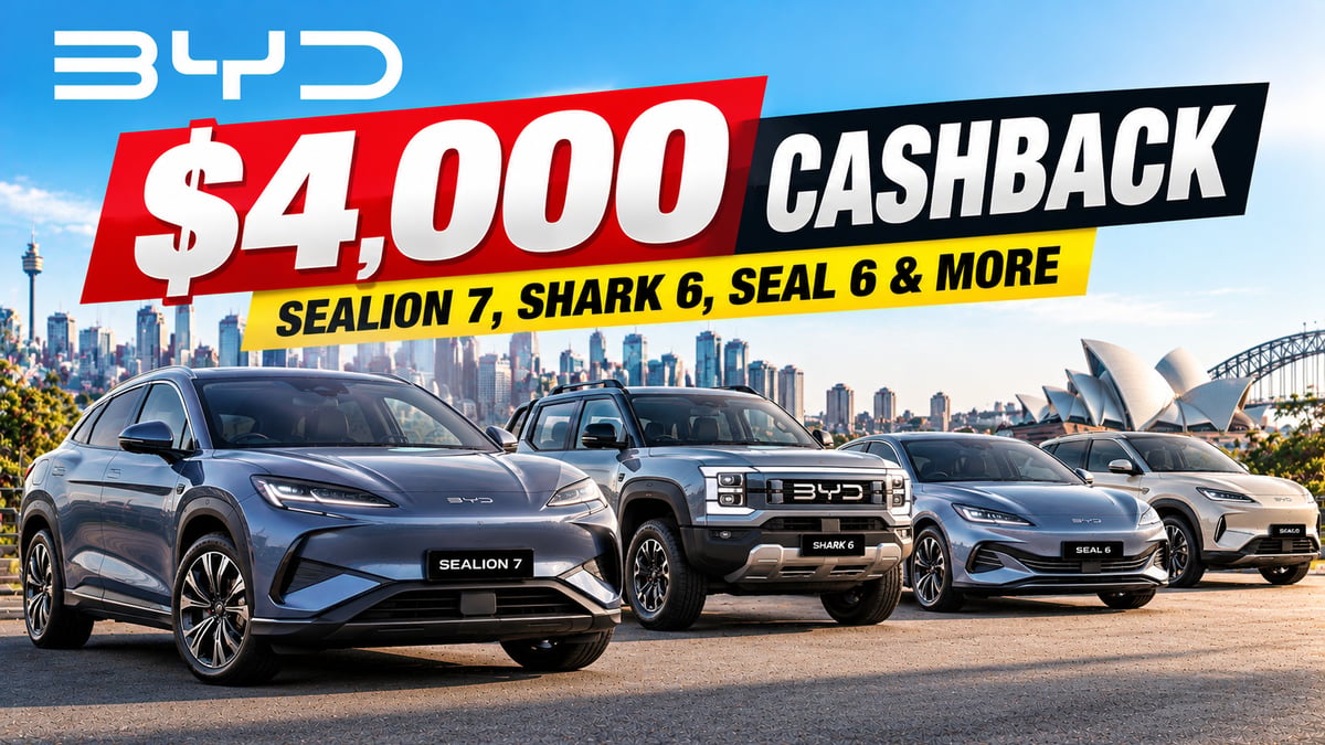 Featured image for BYD lists a $4,000 cashback on Sealion 7, Shark 6, Seal 6 and more
