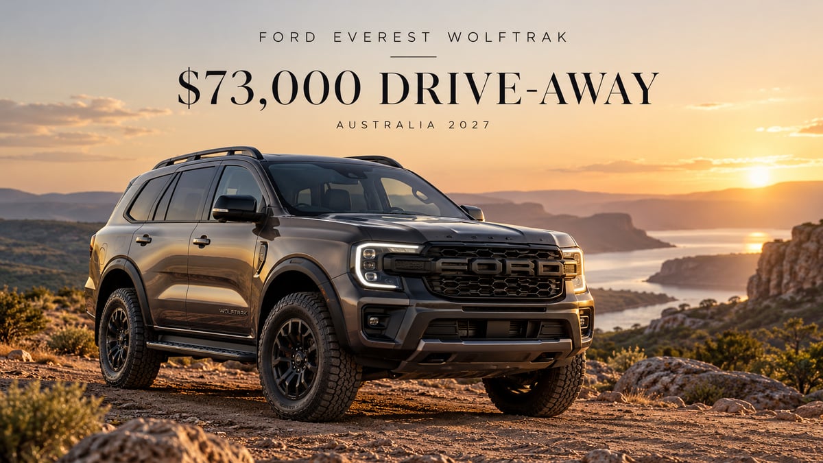 2027 Ford Everest Wolftrak listed from $73,000 drive-away