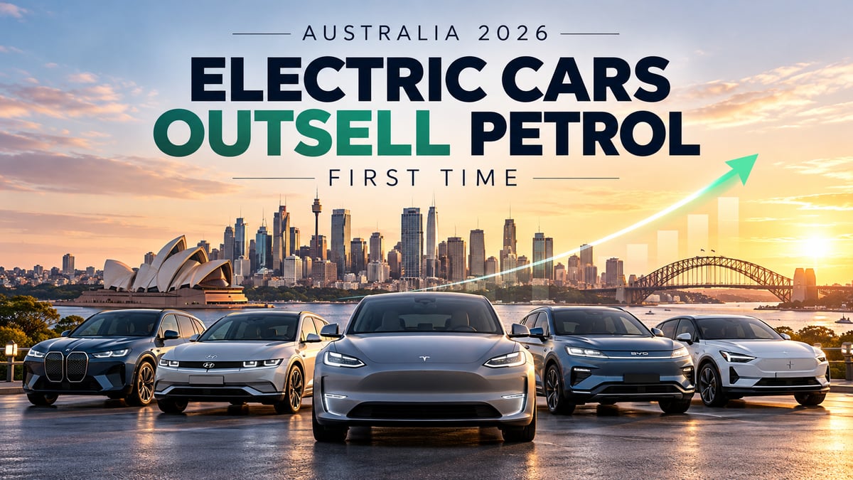 Featured image for Electric Cars Outsell Petrol for First Time in Australia 2026