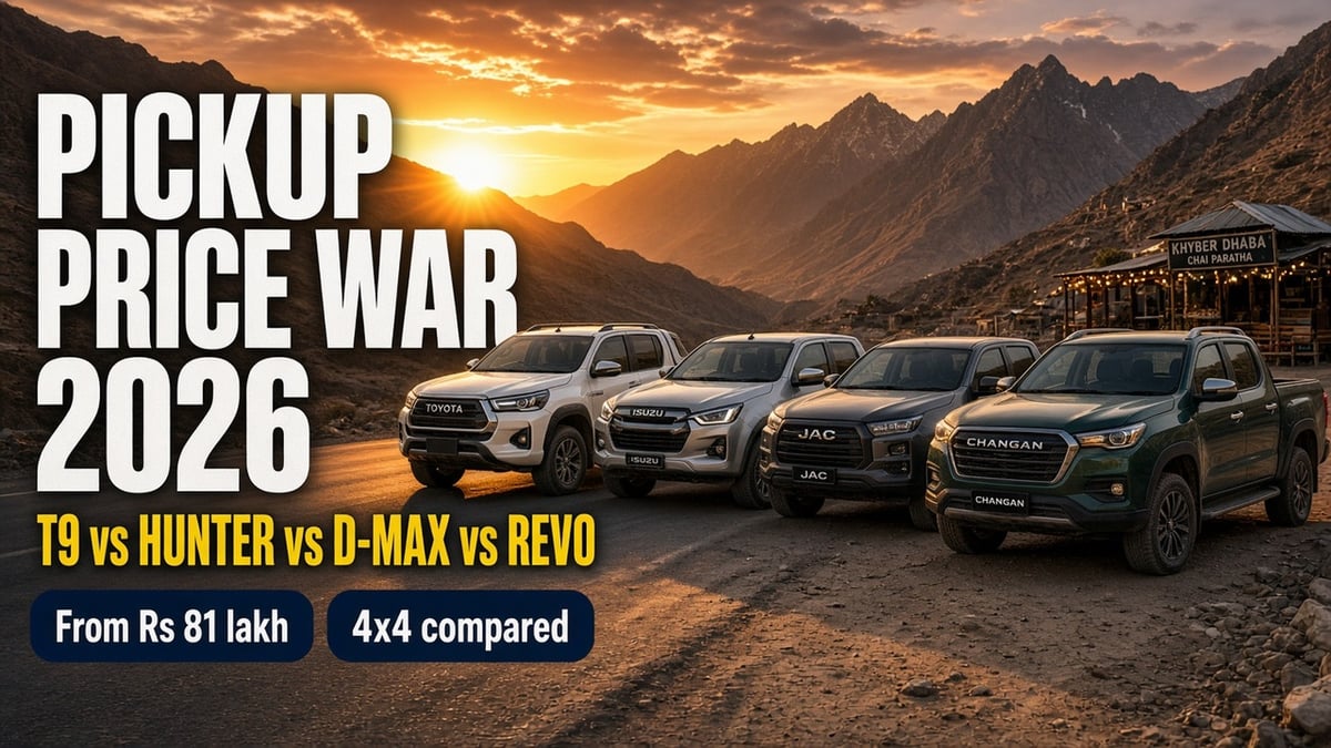 JAC T9, Changan Nevo Hunter, Isuzu D-Max and Toyota Hilux Revo pickup comparison 2026