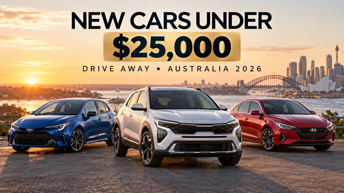 Featured image for New Cars Under $25,000 Drive-Away in Australia 2026