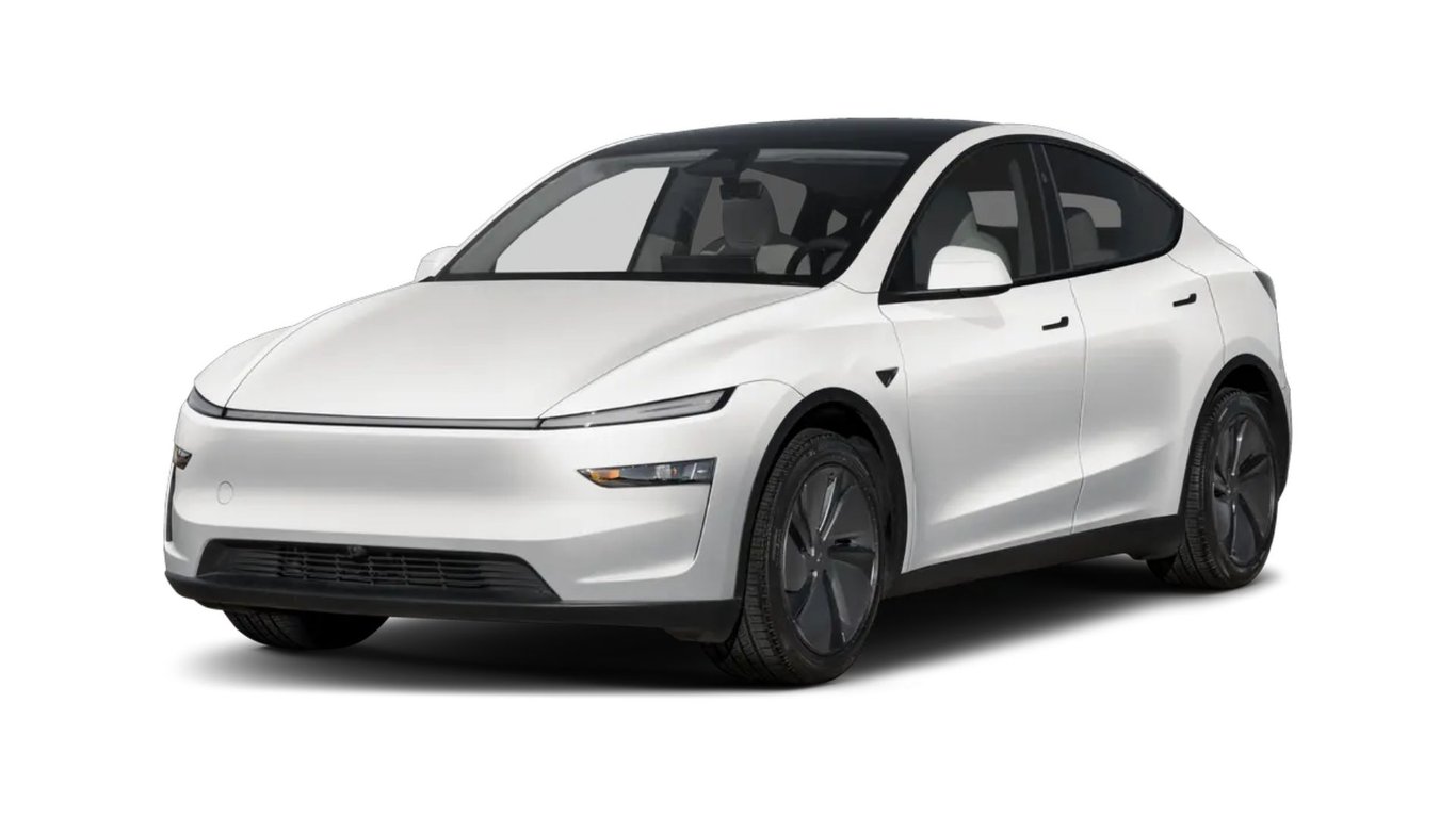 Tesla Model Y front three-quarter view