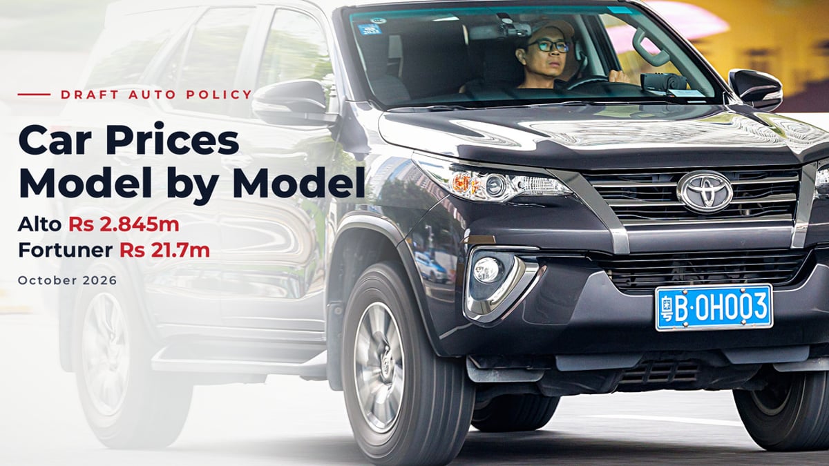 Featured image for Auto Policy 2026 to 2031 Price Estimates Model by Model, From Suzuki Alto to Toyota Fortuner