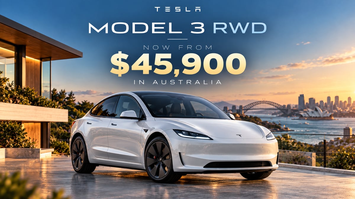 2027 Tesla Model 3 RWD Price Australia